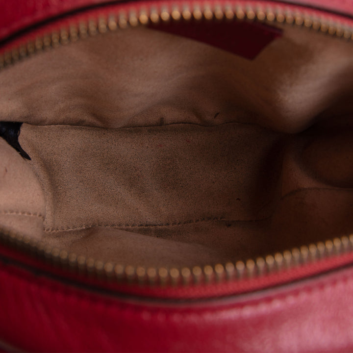 GUCCI Matelasse Mini GG Marmont Round Shoulder Bag
