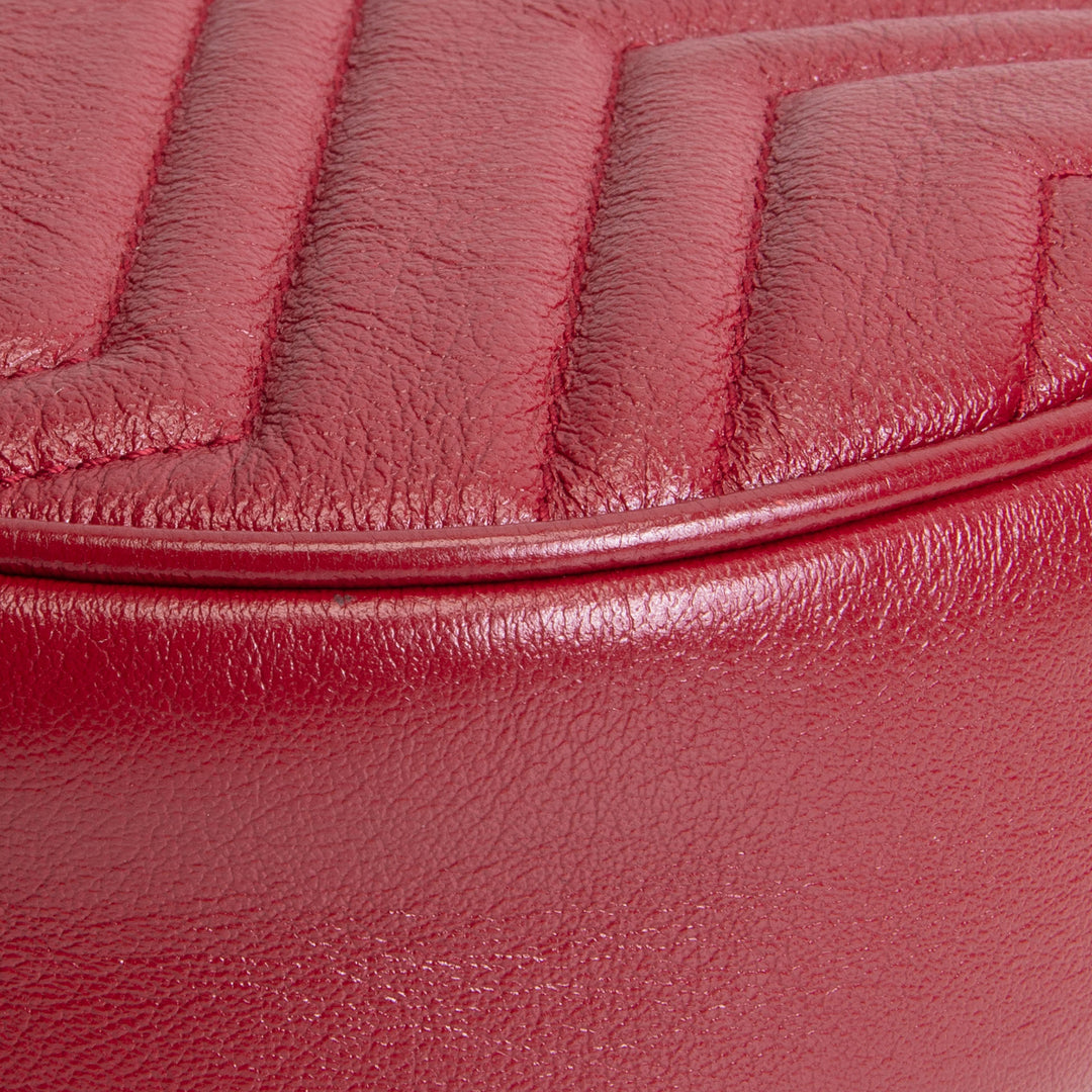 GUCCI Matelasse Mini GG Marmont Round Shoulder Bag