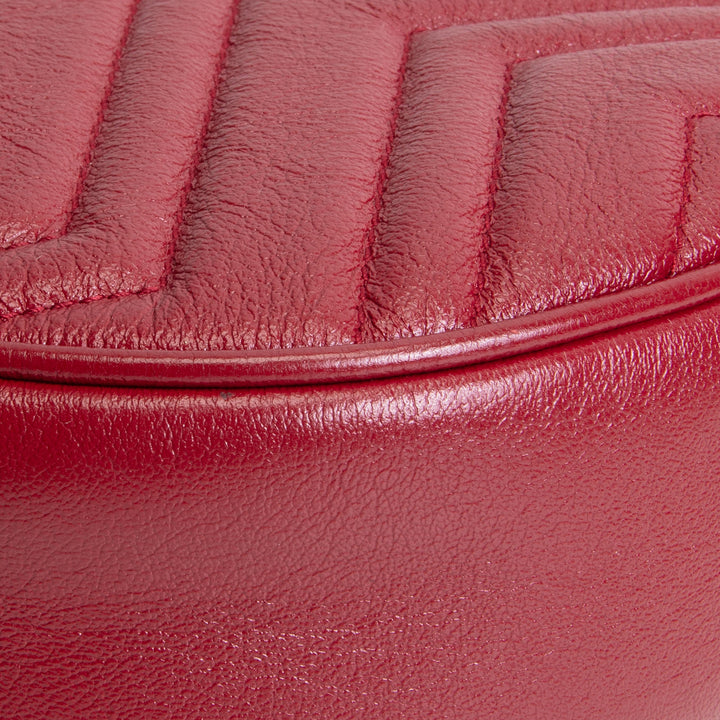 GUCCI Matelasse Mini GG Marmont Round Shoulder Bag