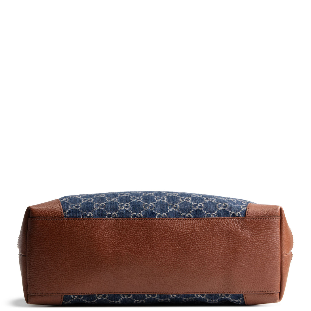 GUCCI Denim GG Monogram Ophidia Shopping Tote OUTLET FINAL SALE