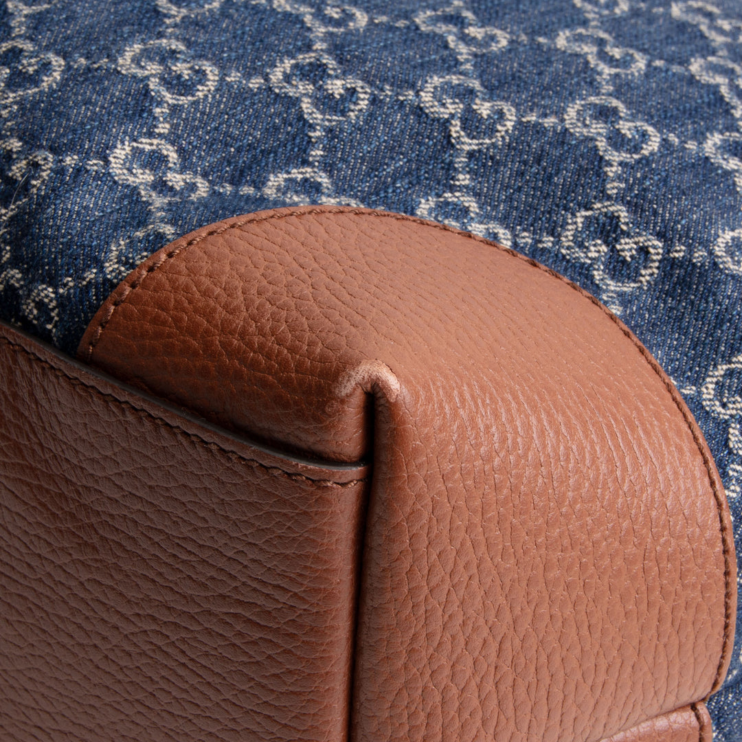 GUCCI Denim GG Monogram Ophidia Shopping Tote OUTLET FINAL SALE