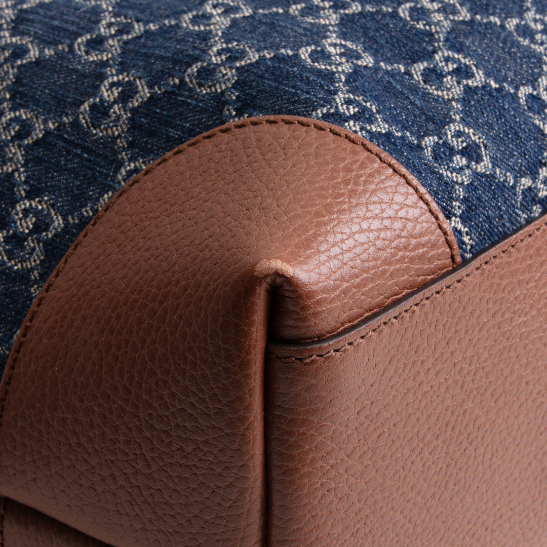 GUCCI Denim GG Monogram Ophidia Shopping Tote OUTLET FINAL SALE