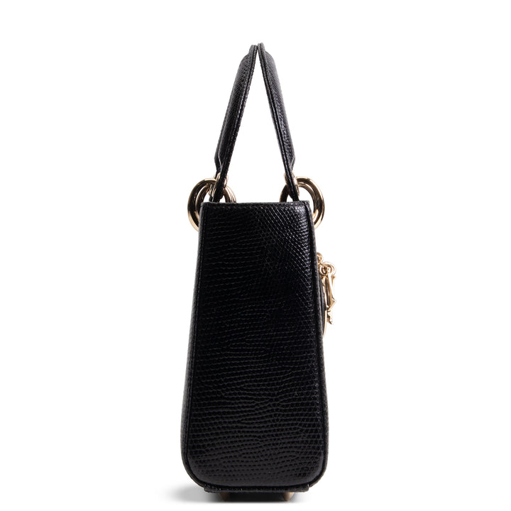 DIOR Small Lizard Lady Dior - Black