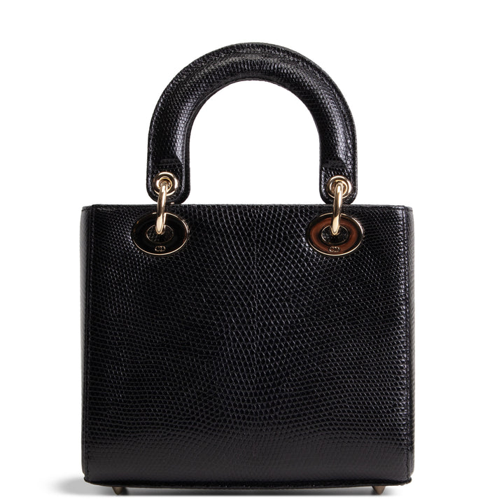 DIOR Small Lizard Lady Dior - Black