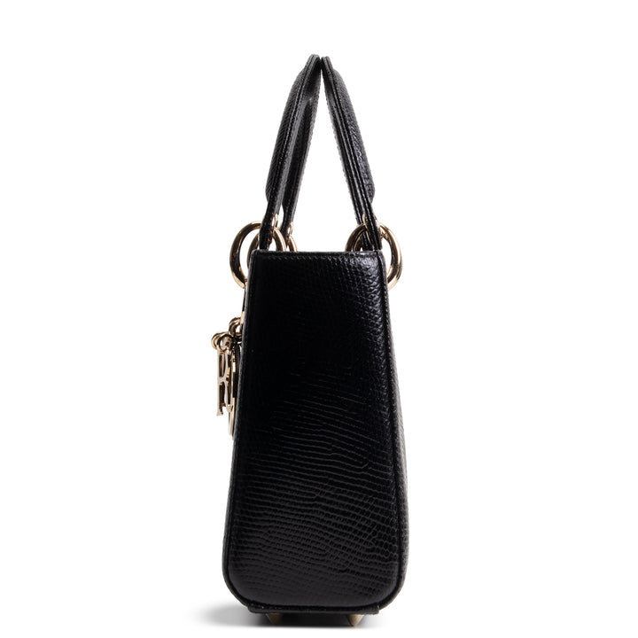DIOR Small Lizard Lady Dior - Black