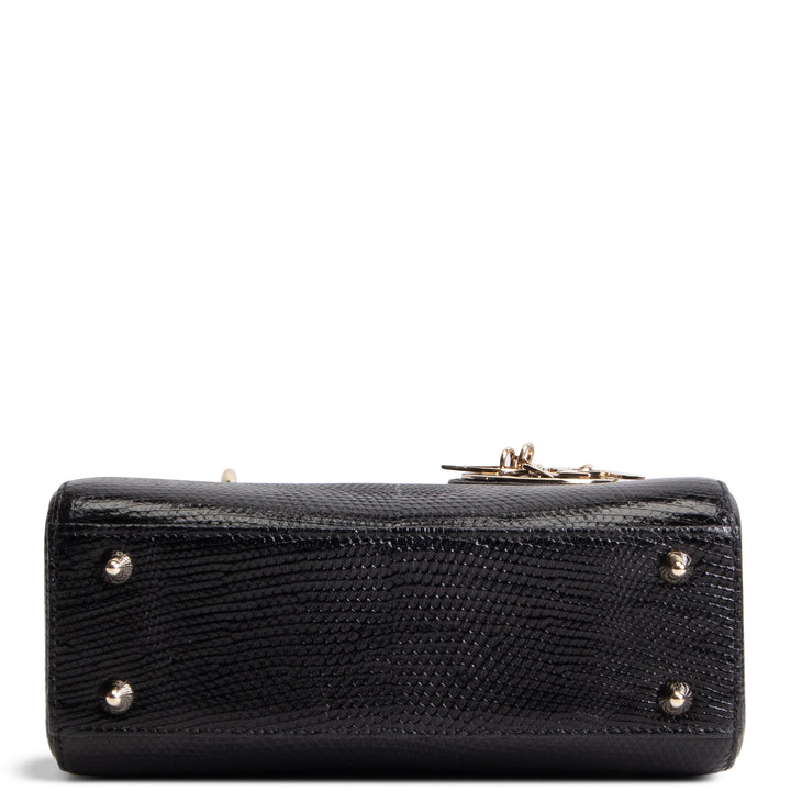 DIOR Small Lizard Lady Dior - Black