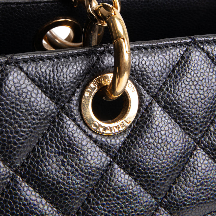 CHANEL Caviar Quilted Grand Shopping Tote - Black