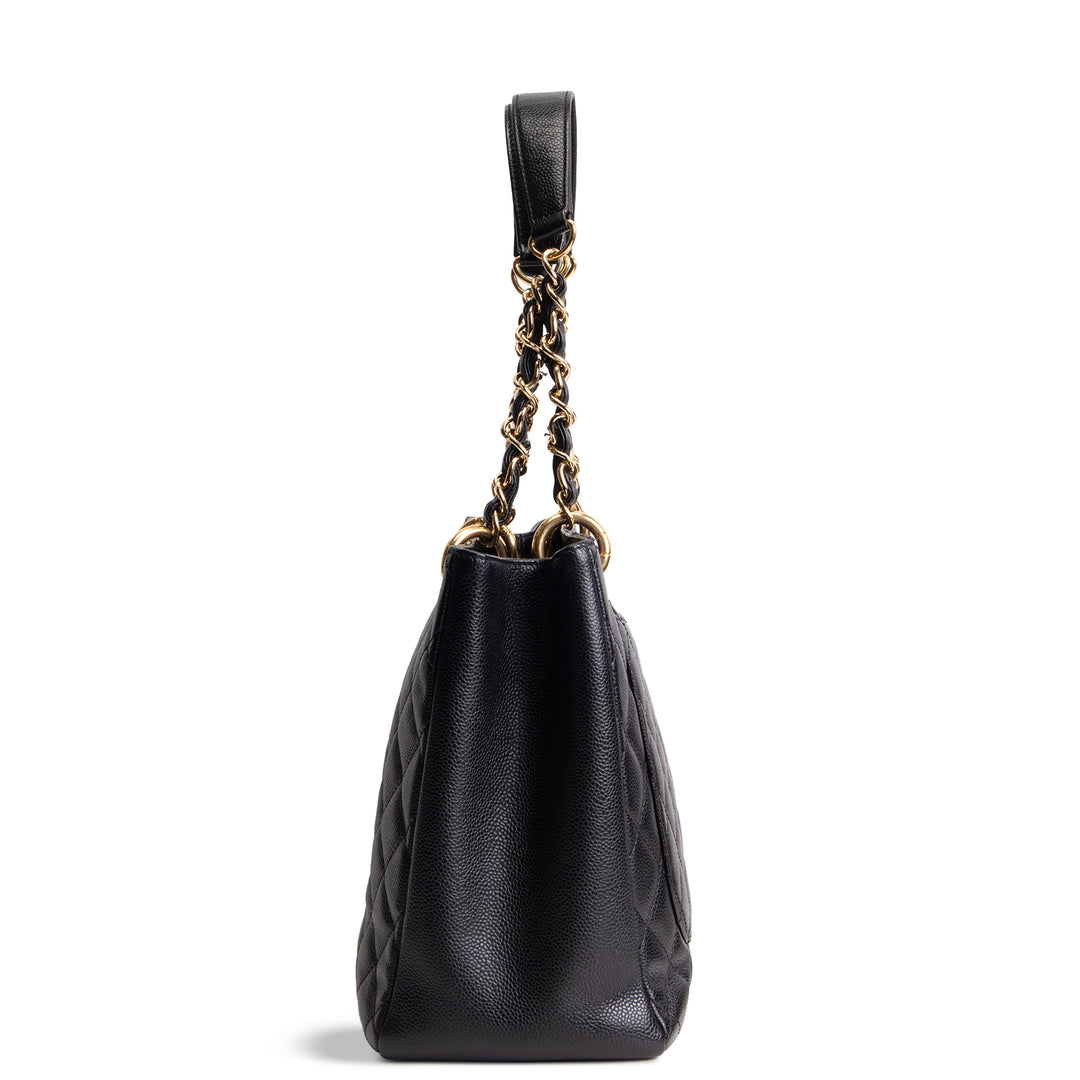CHANEL Caviar Quilted Grand Shopping Tote - Black