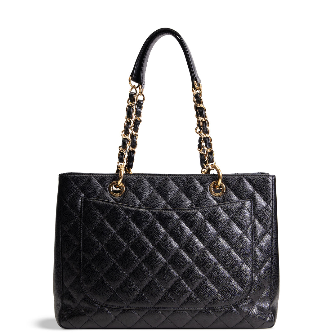 CHANEL Caviar Quilted Grand Shopping Tote - Black