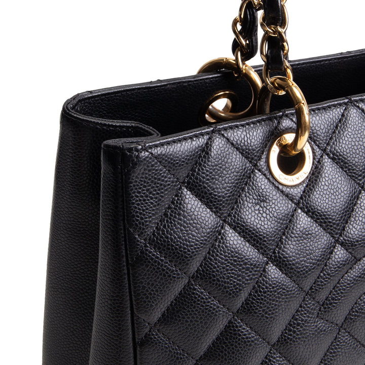 CHANEL Caviar Quilted Grand Shopping Tote - Black