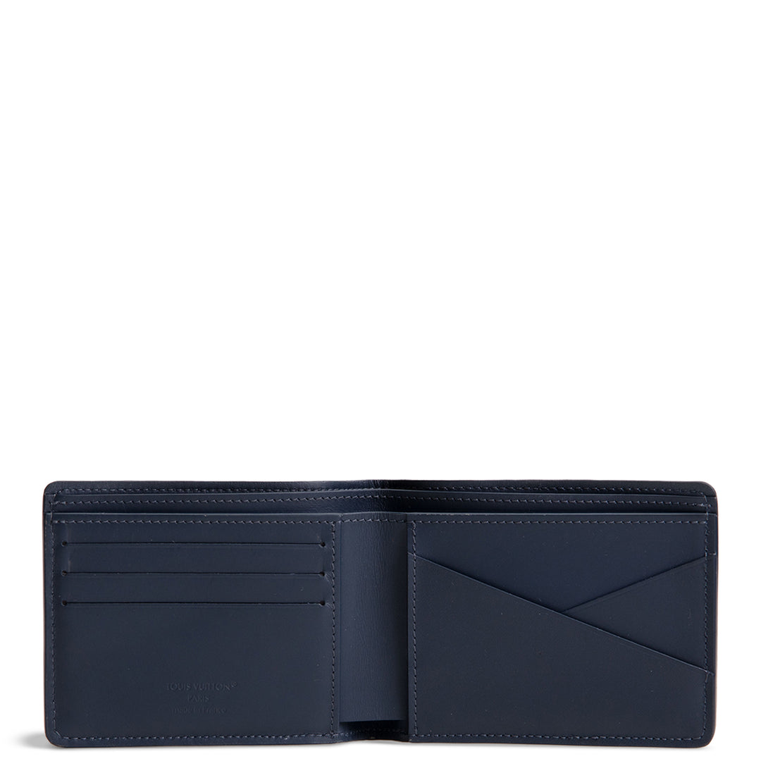 LOUIS VUITTON Monogram Shadow Multiple Wallet - Navy Blue