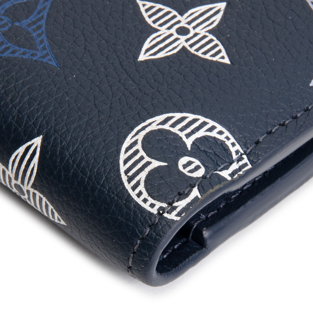 LOUIS VUITTON Monogram Shadow Multiple Wallet - Navy Blue