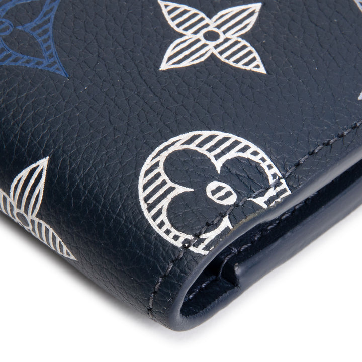 LOUIS VUITTON Monogram Shadow Multiple Wallet - Navy Blue