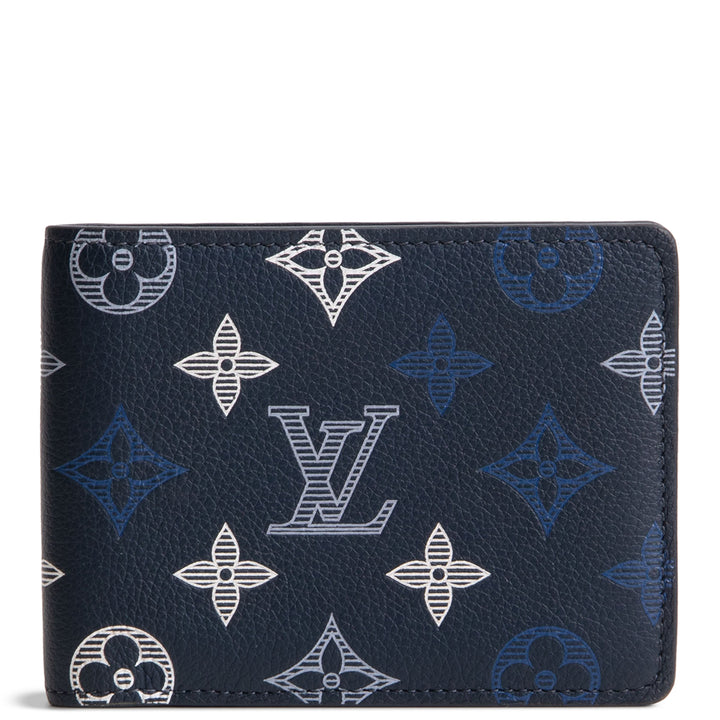 LOUIS VUITTON Monogram Shadow Multiple Wallet - Navy Blue
