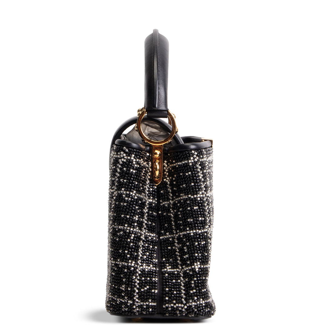 LOUIS VUITTON Beaded Mini Capucines - Black