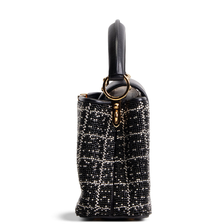 LOUIS VUITTON Beaded Mini Capucines - Black