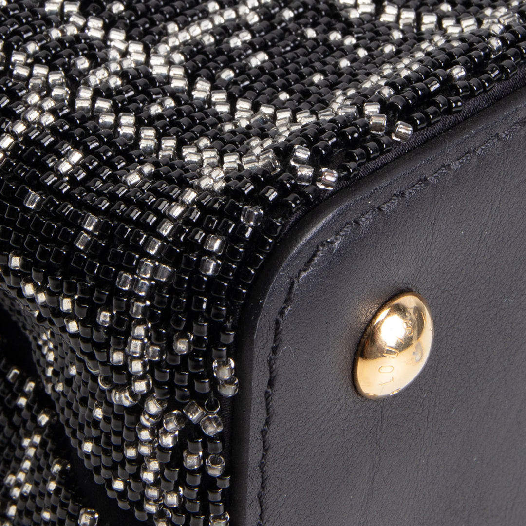 LOUIS VUITTON Beaded Mini Capucines - Black