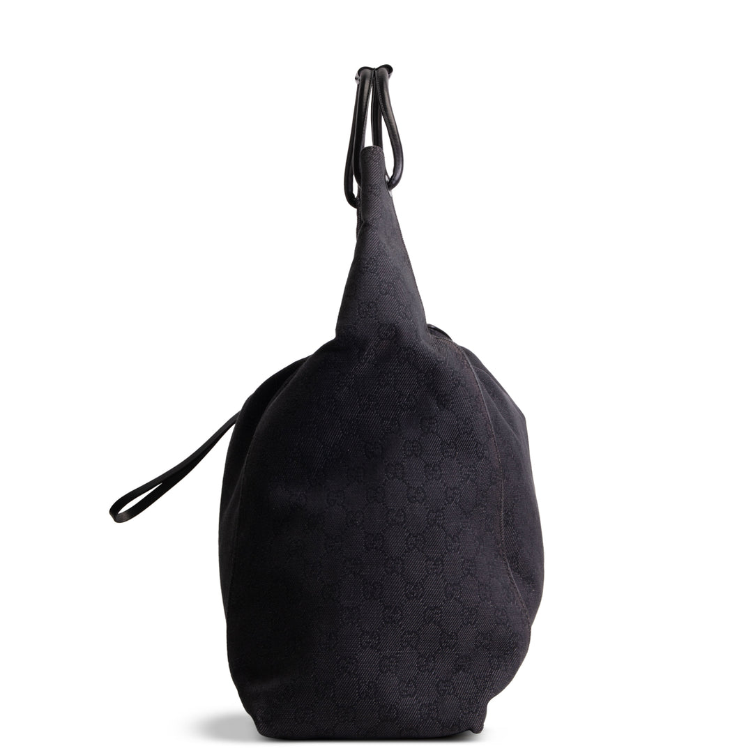 GUCCI GG Denim Large Hobo