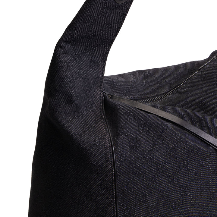 GUCCI GG Denim Large Hobo