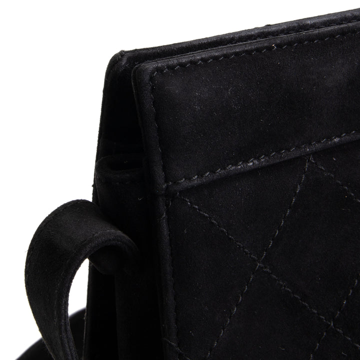 CHANEL Vintage Quilted Suede Shoulder Bag