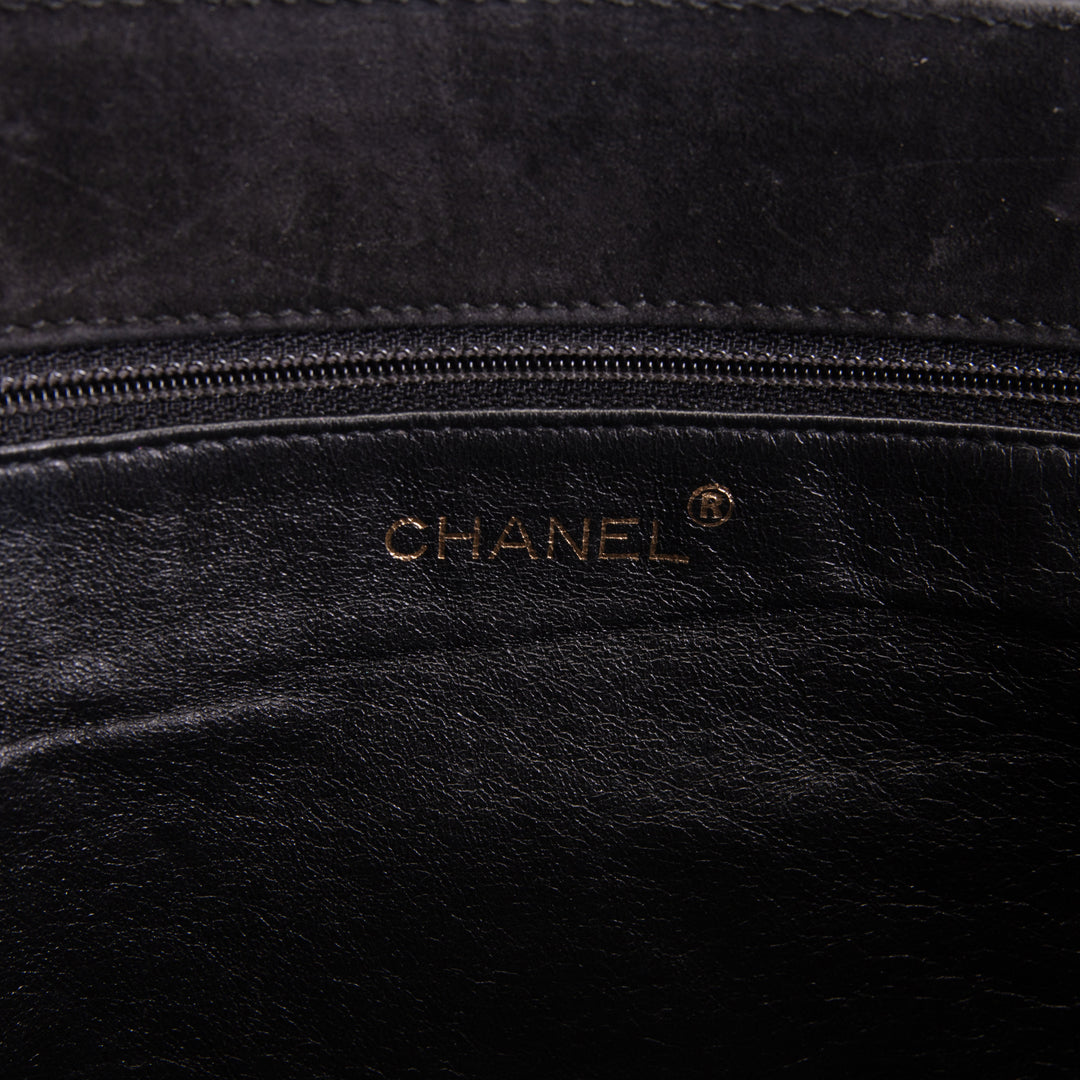 CHANEL Vintage Quilted Suede Shoulder Bag