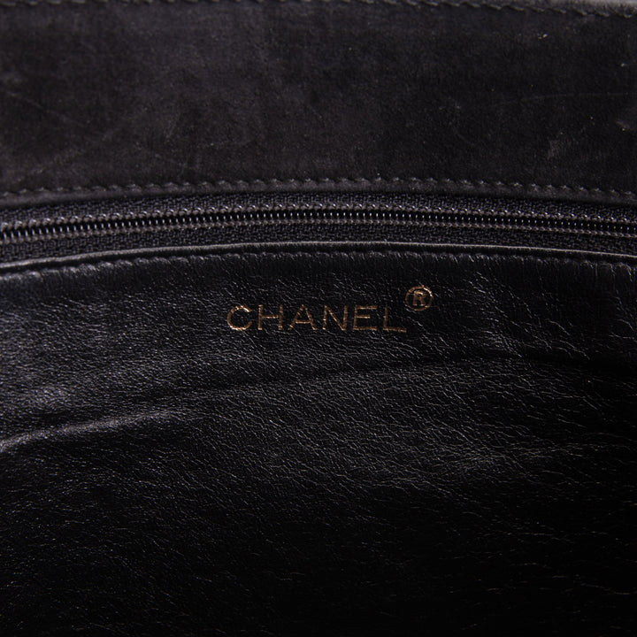 CHANEL Vintage Quilted Suede Shoulder Bag