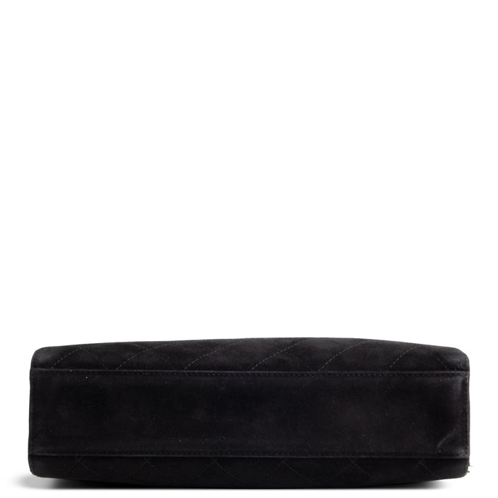 CHANEL Vintage Quilted Suede Shoulder Bag