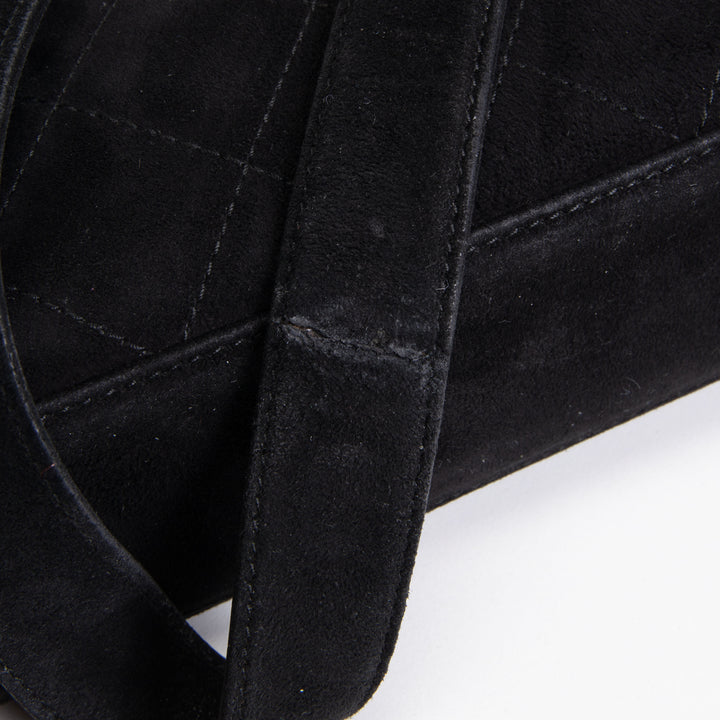 CHANEL Vintage Quilted Suede Shoulder Bag
