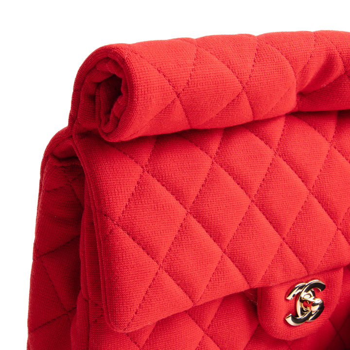 CHANEL Quilted Jersey Roll Clutch