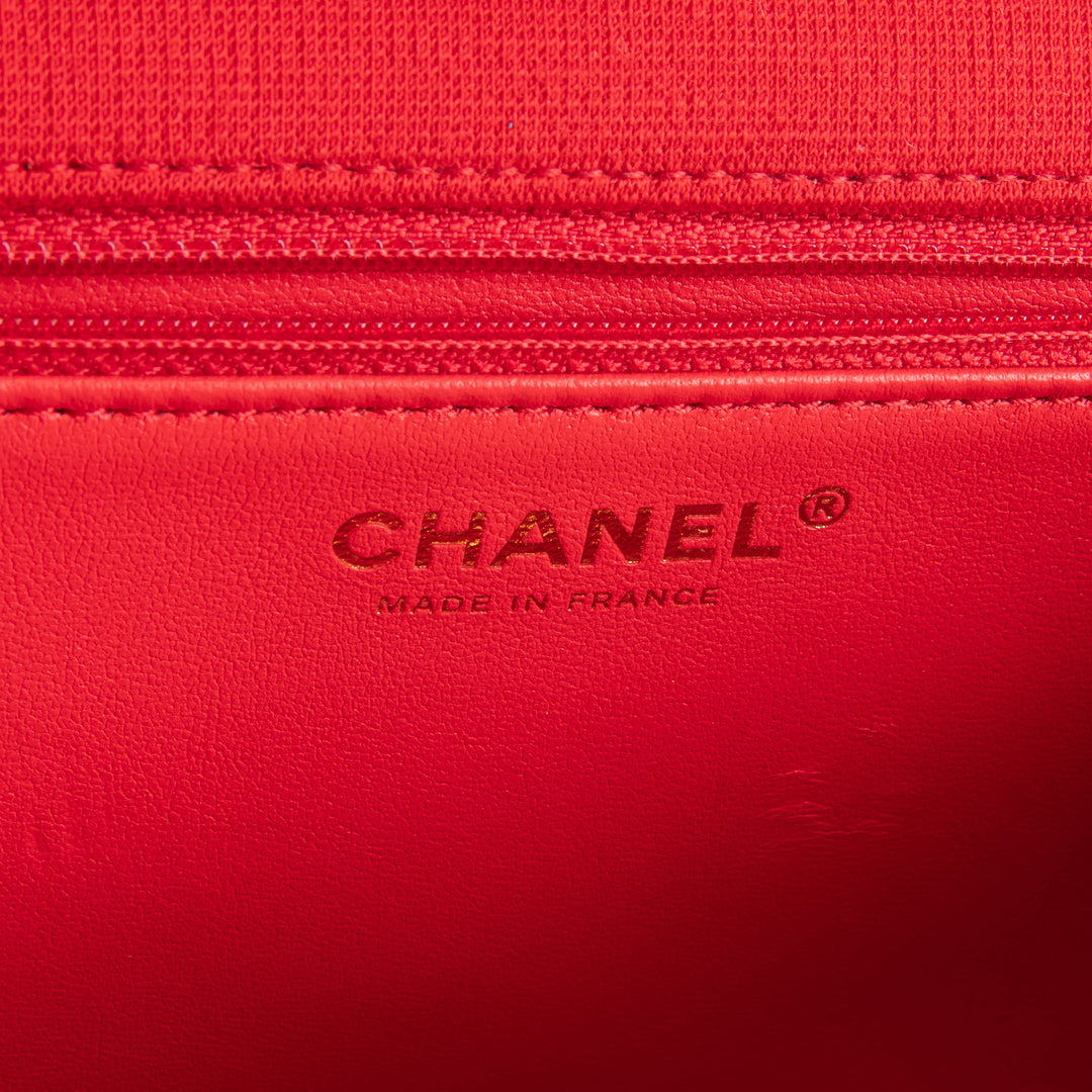 CHANEL Quilted Jersey Roll Clutch