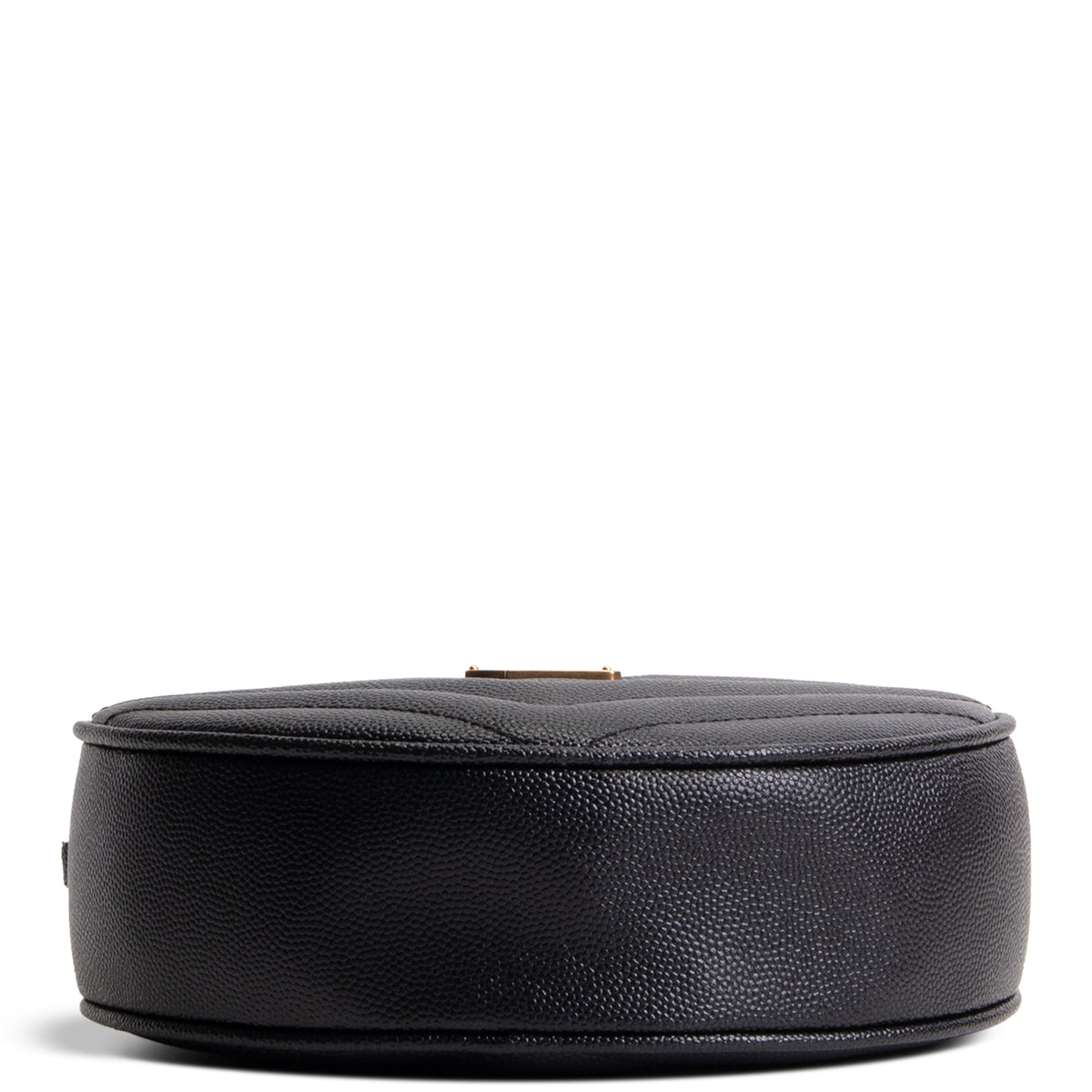 SAINT LAURENT Grain de Poudre Round Vinyle Crossbody - Black