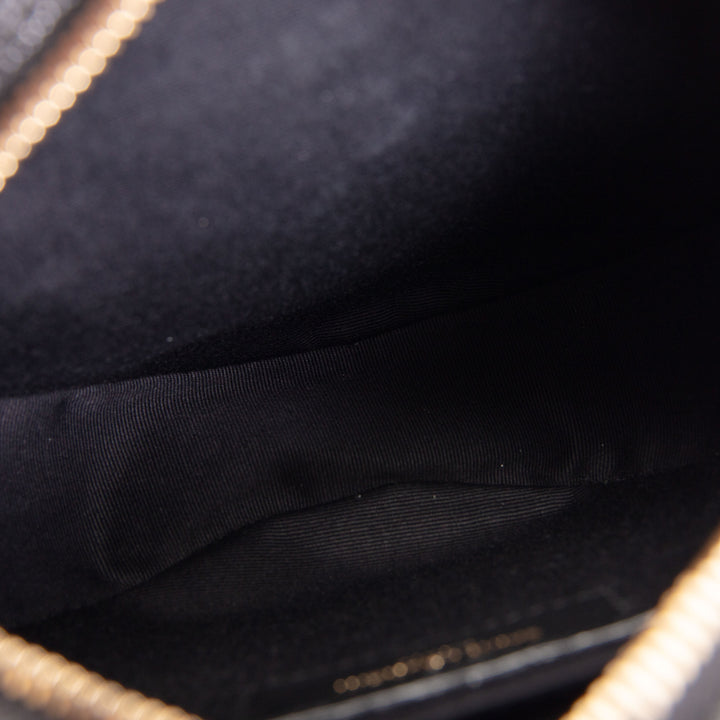 SAINT LAURENT Grain de Poudre Round Vinyle Crossbody - Black