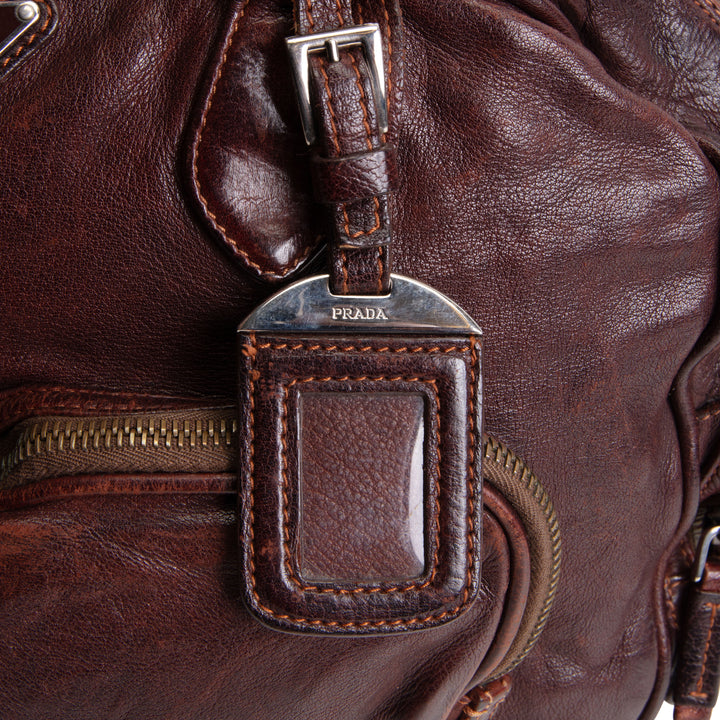 PRADA Washed Bouletto Bag OUTLET FINAL SALE