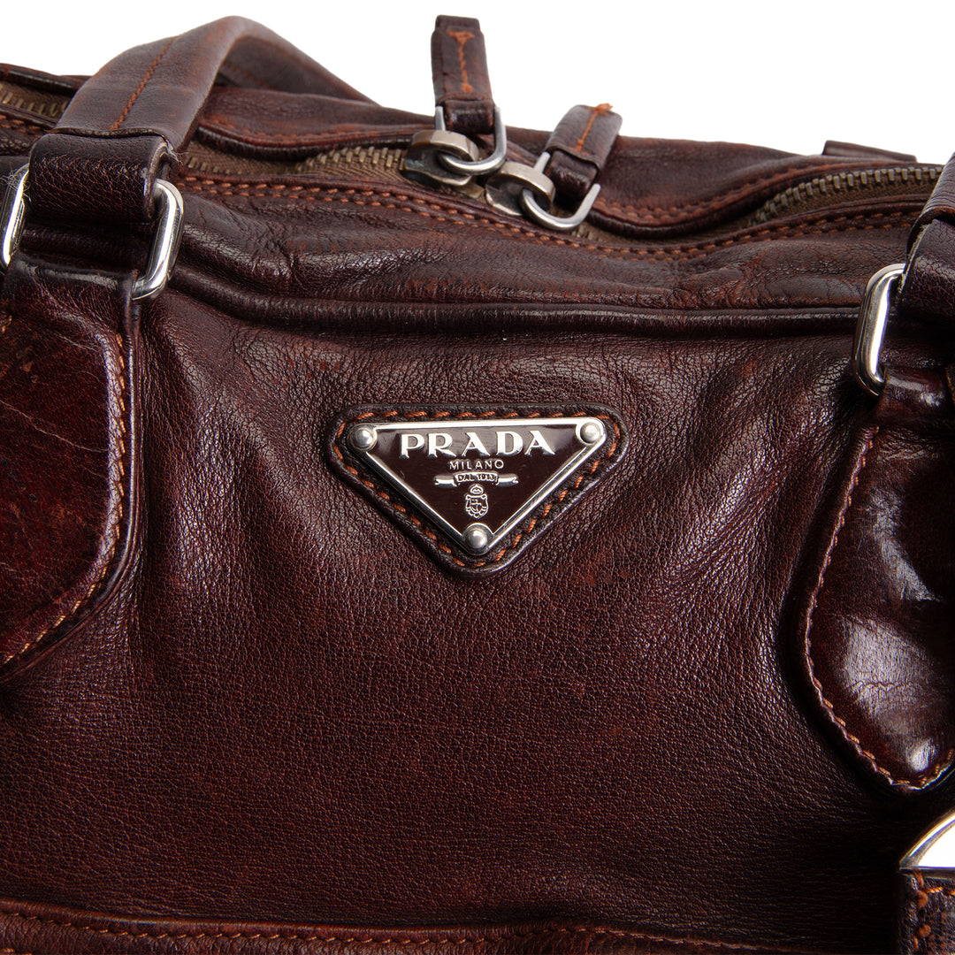 PRADA Washed Bouletto Bag OUTLET FINAL SALE