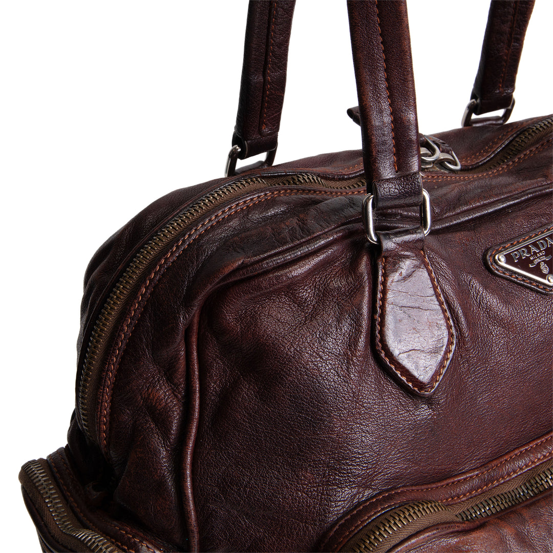 PRADA Washed Bouletto Bag OUTLET FINAL SALE