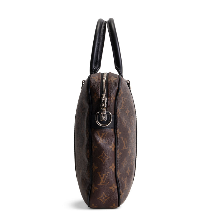LOUIS VUITTON Monogram Macassar Porte-Document Voyage PM