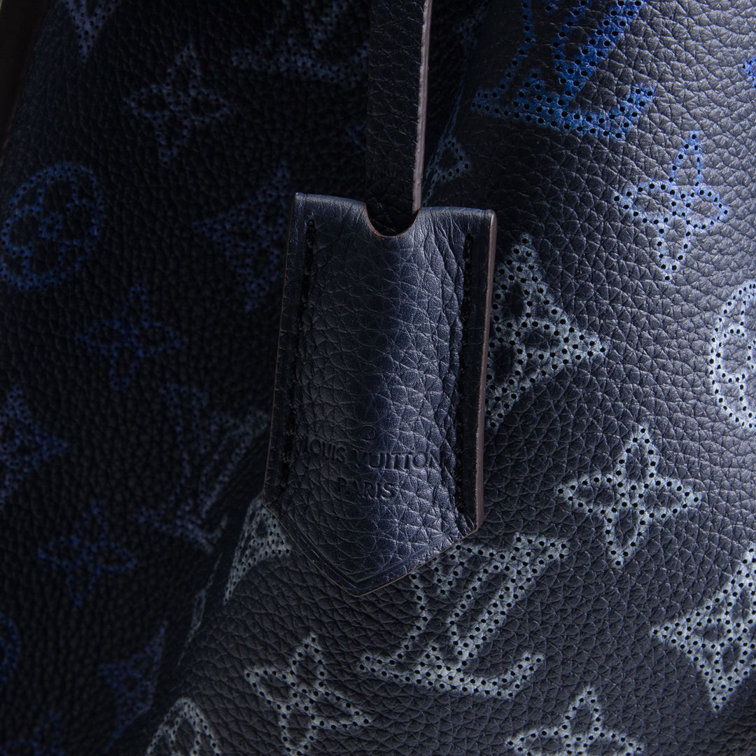 LOUIS VUITTON Monogram Mahina Muria Bucket Bag - Navy