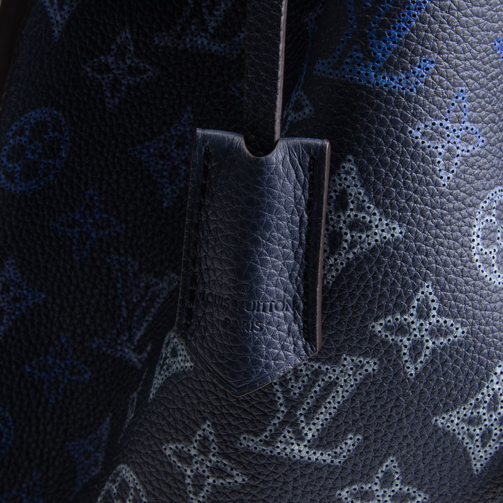 LOUIS VUITTON Monogram Mahina Muria Bucket Bag - Navy