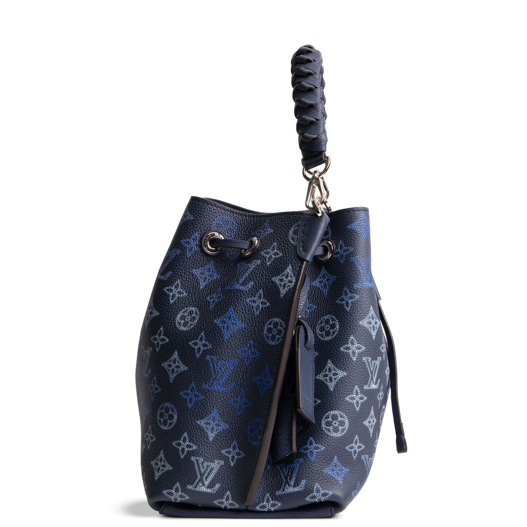 LOUIS VUITTON Monogram Mahina Muria Bucket Bag - Navy