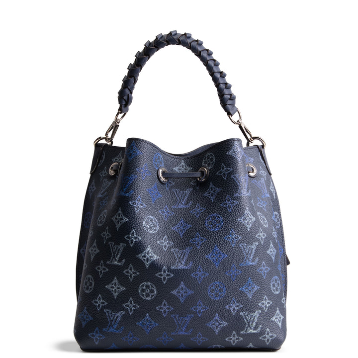 LOUIS VUITTON Monogram Mahina Muria Bucket Bag - Navy