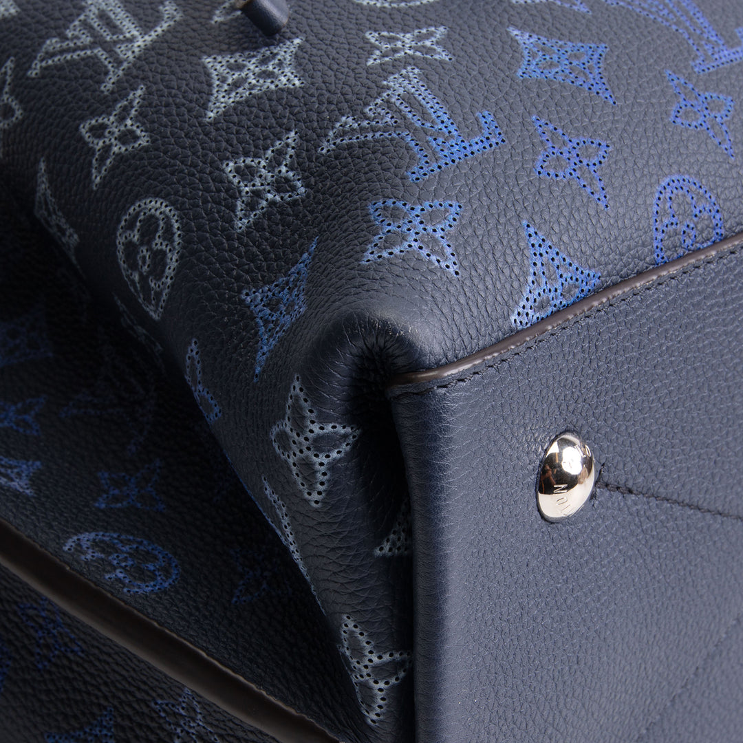 LOUIS VUITTON Monogram Mahina Muria Bucket Bag - Navy