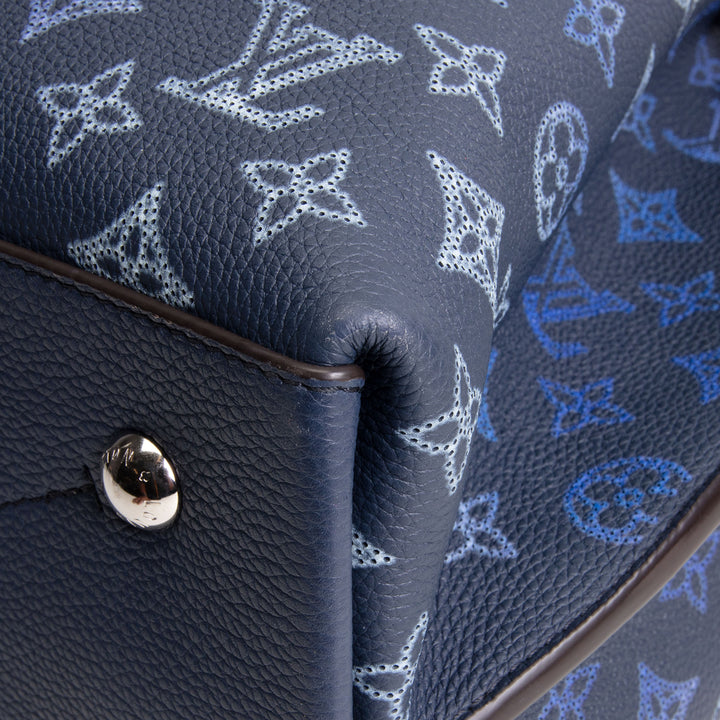 LOUIS VUITTON Monogram Mahina Muria Bucket Bag - Navy