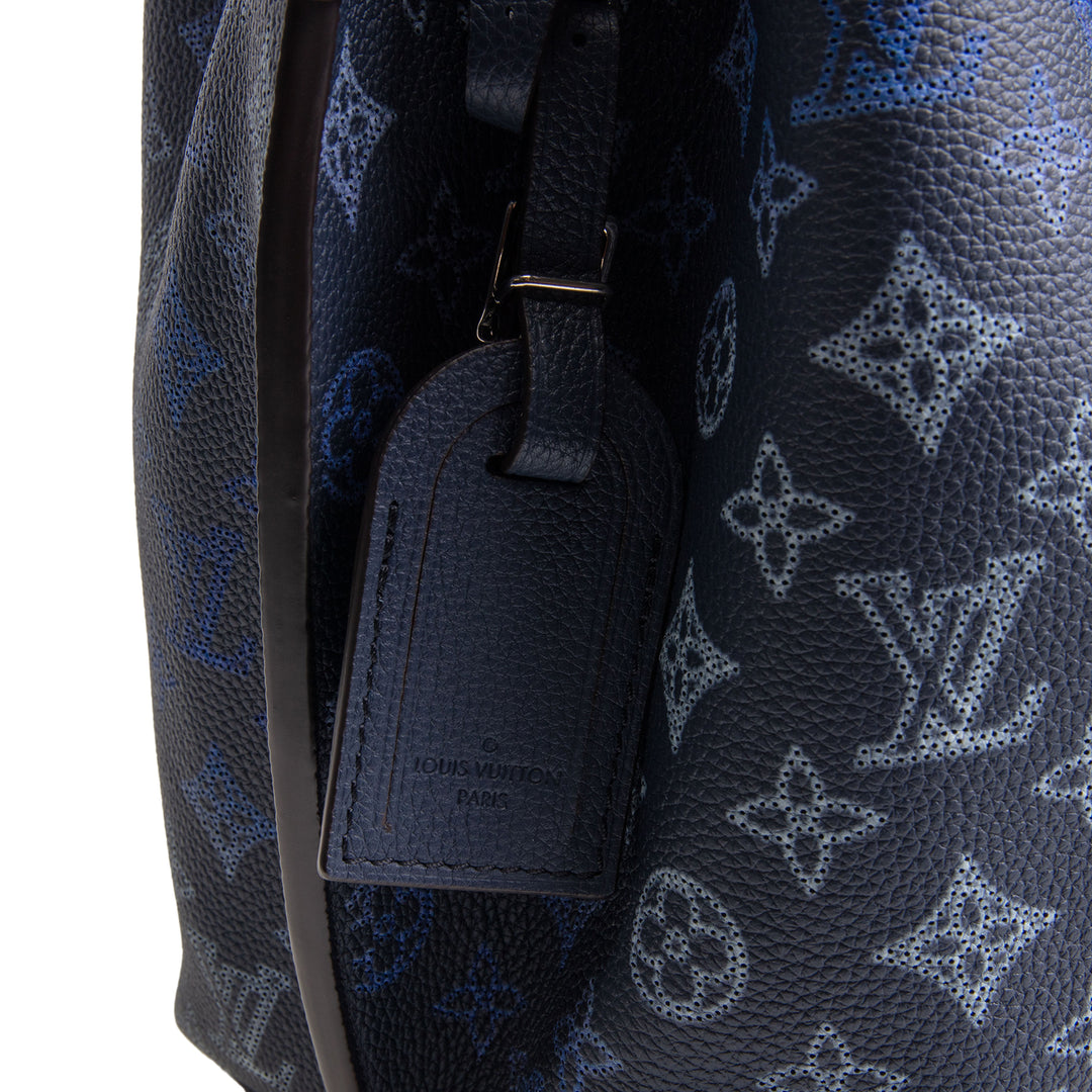 LOUIS VUITTON Monogram Mahina Muria Bucket Bag - Navy