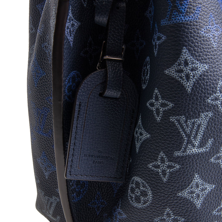 LOUIS VUITTON Monogram Mahina Muria Bucket Bag - Navy