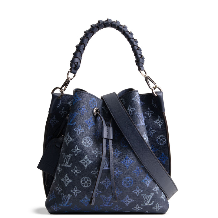 LOUIS VUITTON Monogram Mahina Muria Bucket Bag - Navy