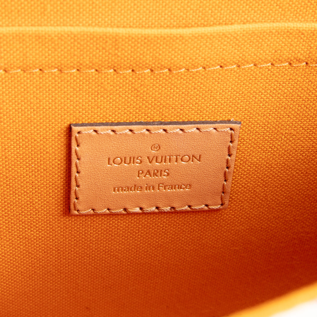LOUIS VUITTON Damier Azur Braided Croisette Rose