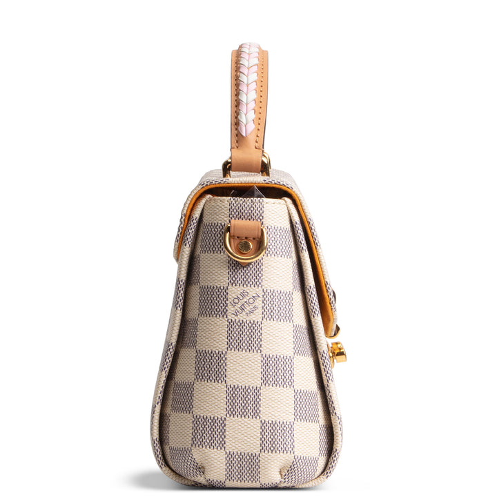 LOUIS VUITTON Damier Azur Braided Croisette Rose