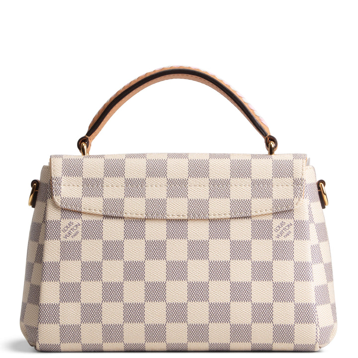 LOUIS VUITTON Damier Azur Braided Croisette Rose