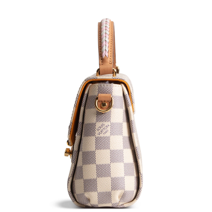 LOUIS VUITTON Damier Azur Braided Croisette Rose