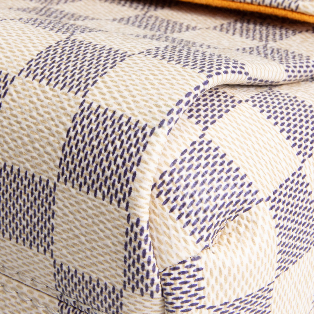 LOUIS VUITTON Damier Azur Braided Croisette Rose